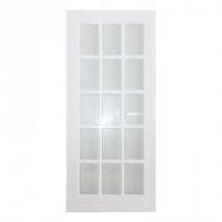 Full French Clear Glass white Finish